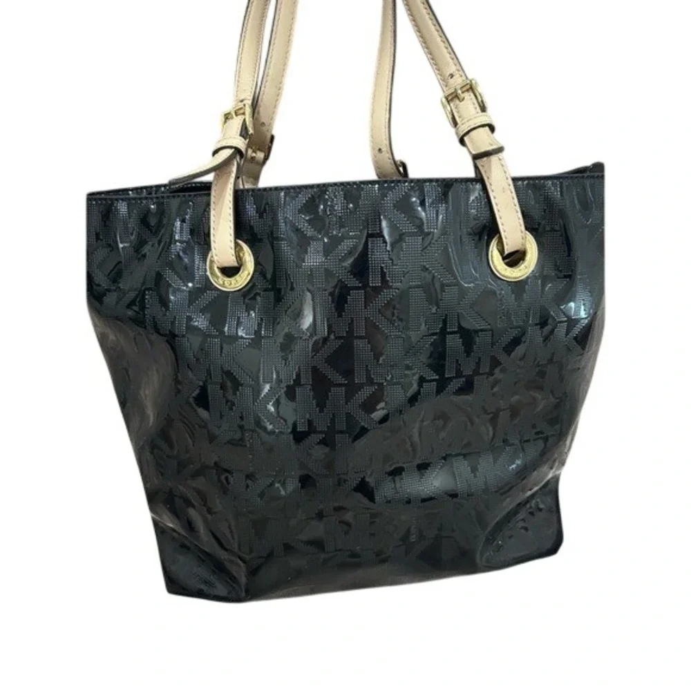 Michael Kors Black Jet‎ Set Patent Tote Maximalist Classic - Picture 5 of 12